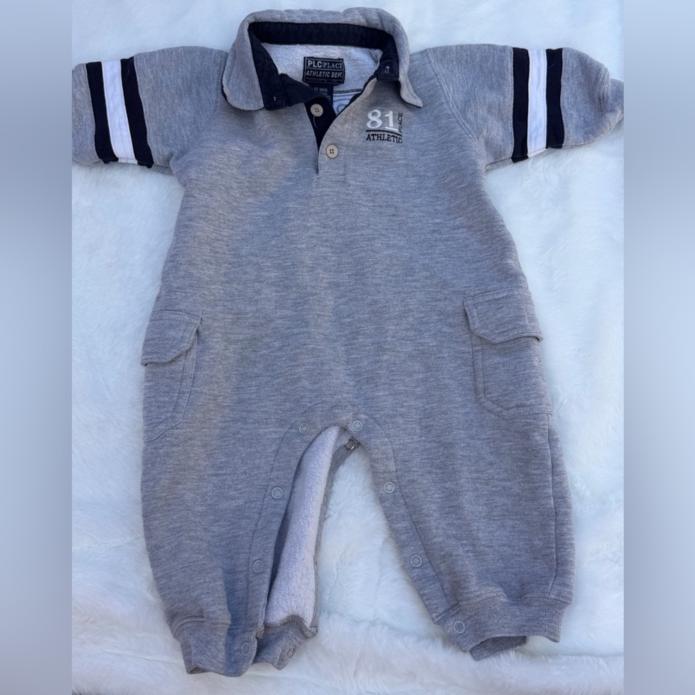 Vintage 90s/Y2K The Children’s Place Athletic Dept. Embroidered Romper - 12M